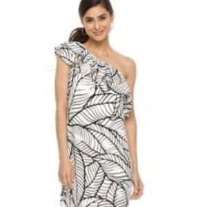 Apt. 9 Black and White One-Shoulder Dress